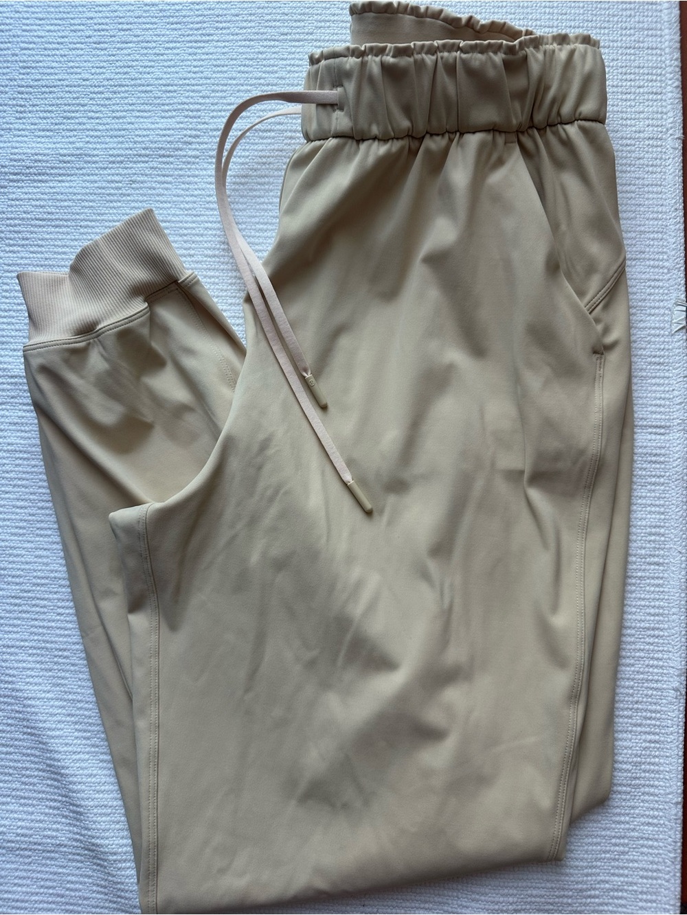 lululemon athletica Neutral Beige Drawstring Joggers